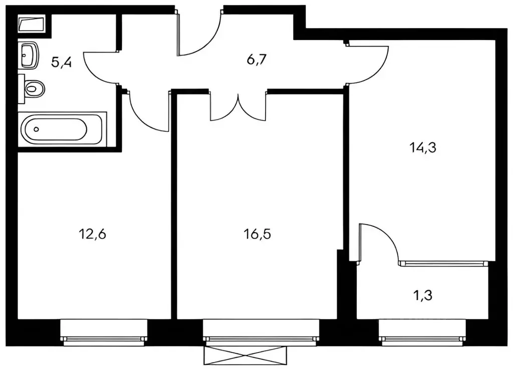 2-к кв. Москва Большая Филевская ул., 3к4 (57.0 м) - Фото 1