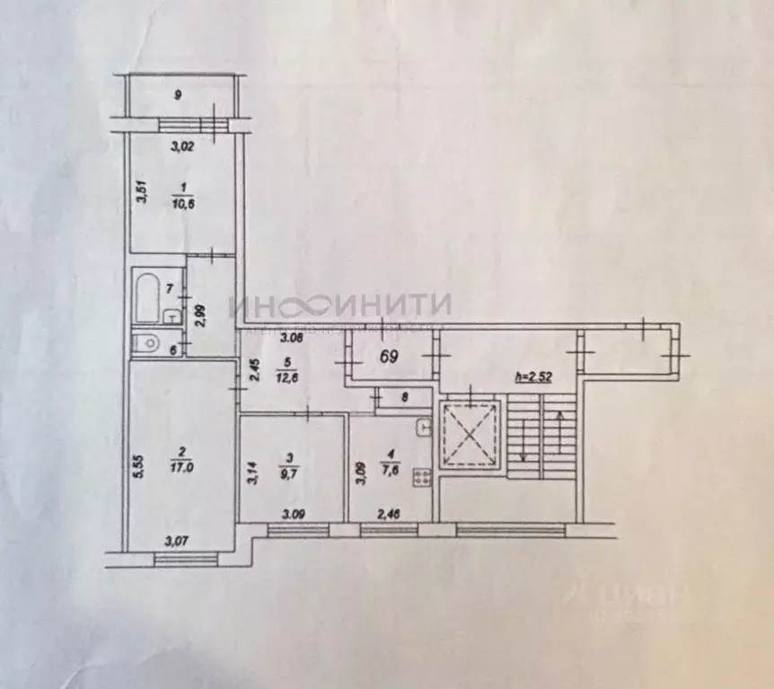 3-к кв. Московская область, Балашиха Московский бул., 3 (64.4 м) - Фото 1