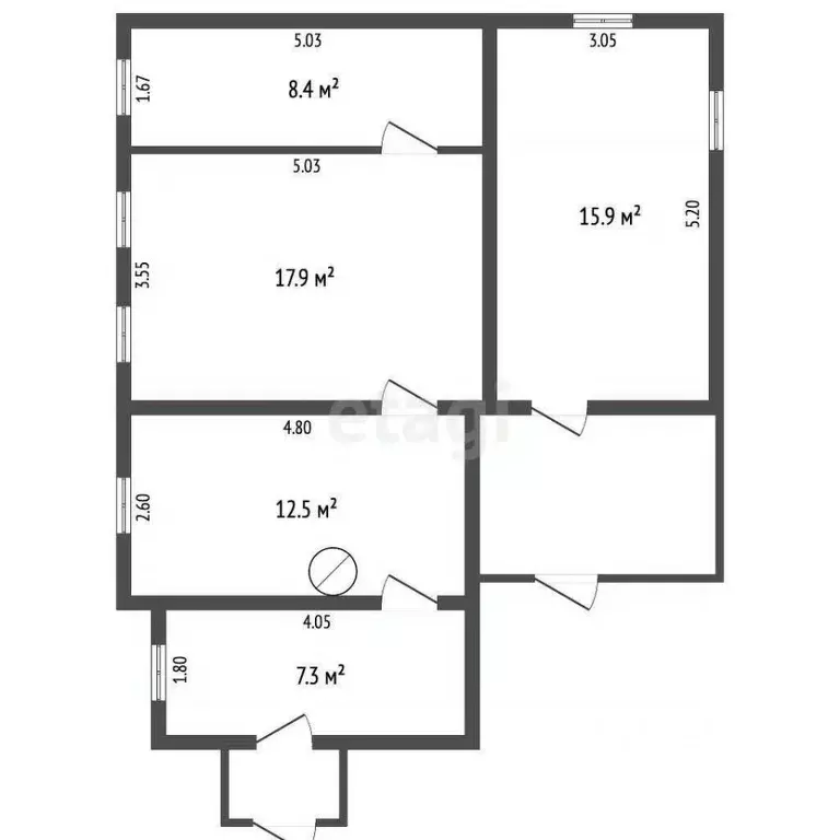 Дом в Мордовия, Саранск ул. Болдина, 73 (62 м) - Фото 1