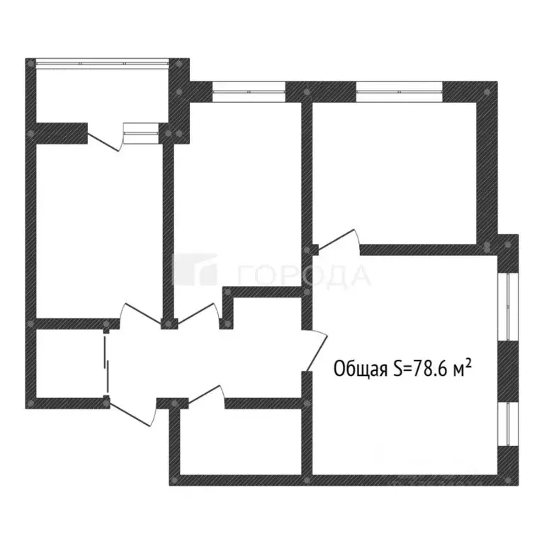 3-к кв. Алтайский край, Барнаул ул. 6-я Нагорная, 15Г/6 (78.6 м) - Фото 1