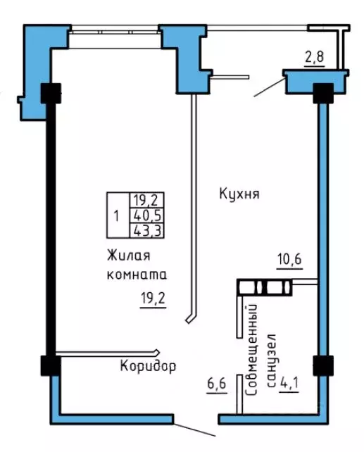 1-к кв. Хакасия, Абакан Колхозная ул., 43 (41.9 м) - Фото 0