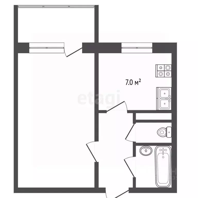 1-к кв. Московская область, Балашиха ул. Свердлова, 35 (32.1 м) - Фото 2