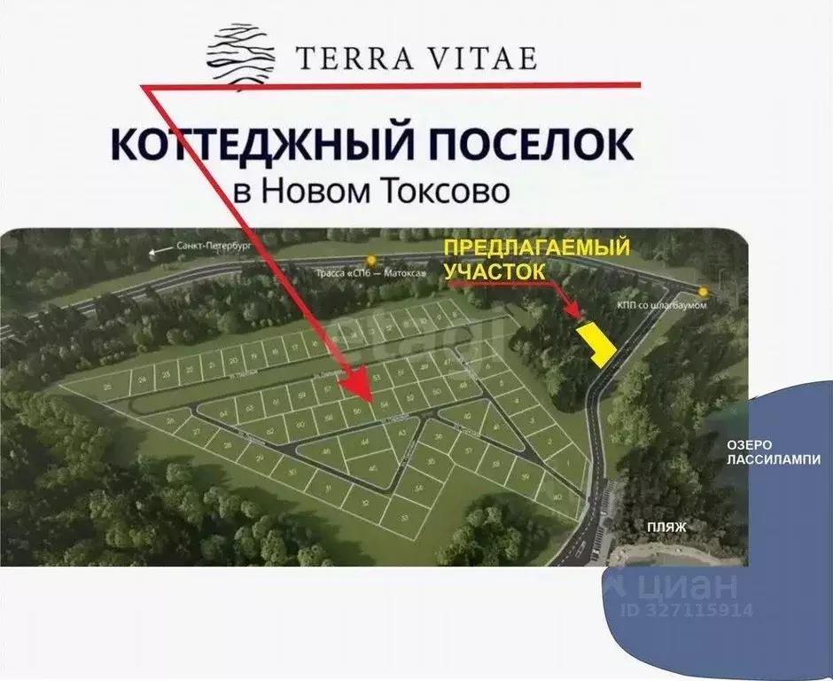 Участок в Ленинградская область, Всеволожский район, Токсовское ... - Фото 2