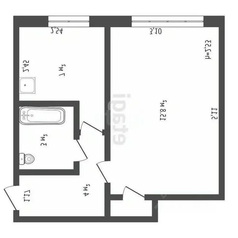 1-к кв. Кемеровская область, Юрга ул. Мира, 15 (30.5 м) - Фото 1
