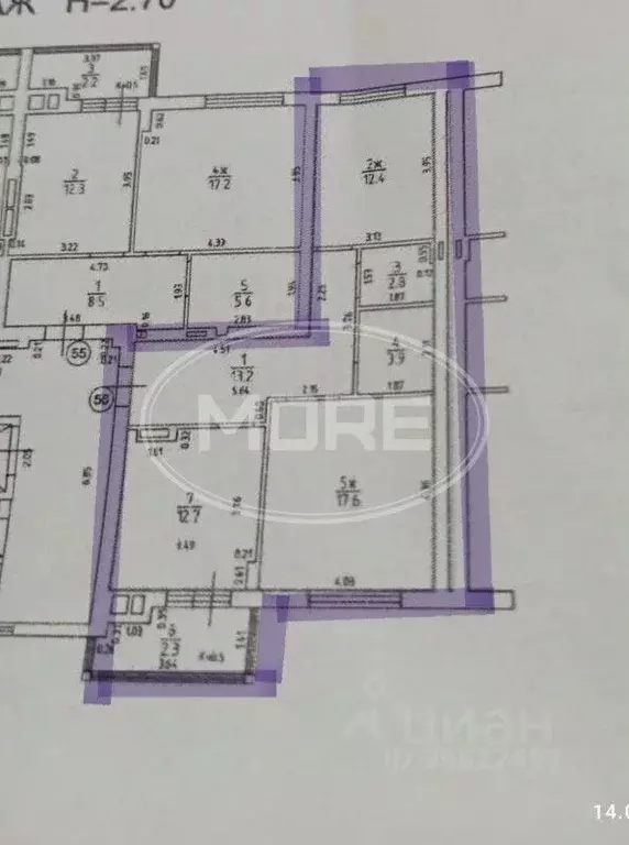 2-к кв. Калининградская область, Калининград ул. Виктора Денисова, 26 ... - Фото 2