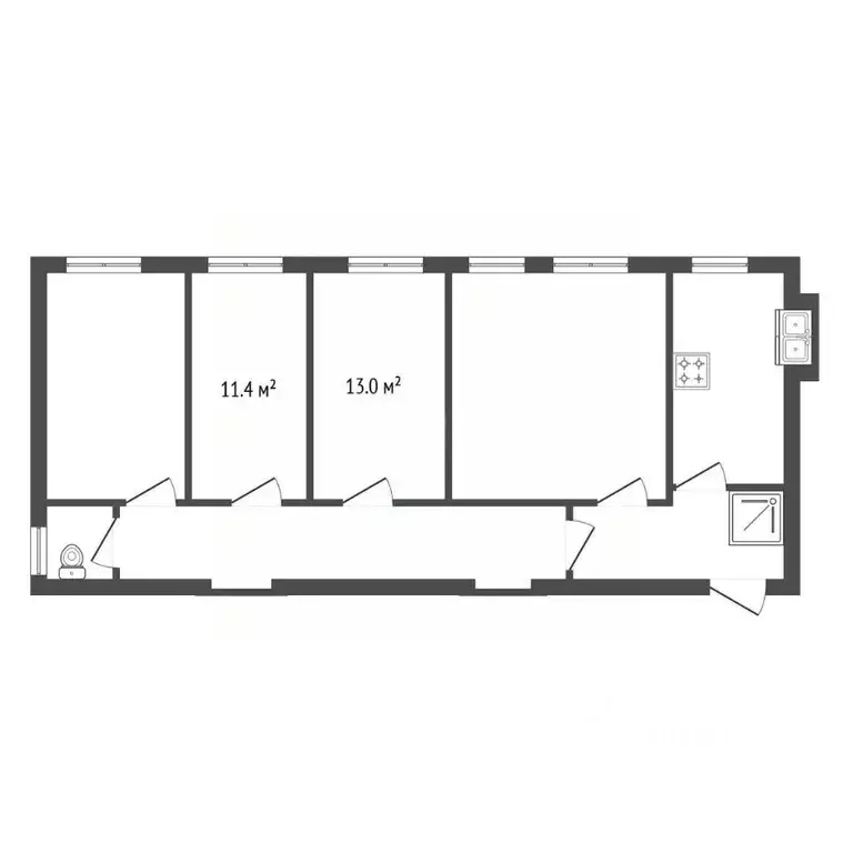 Комната Санкт-Петербург просп. Средний Васильевского острова, 68Б ... - Фото 2
