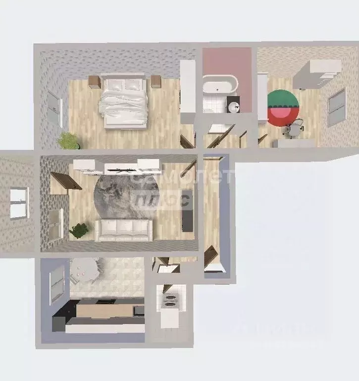 3-к кв. Курская область, Курск ул. Карла Маркса, 31А (88.1 м) - Фото 2