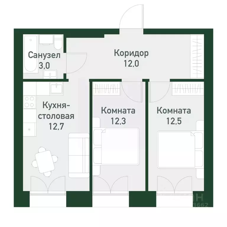 2-к кв. Свердловская область, Екатеринбург Твоя Привилегия жилой ... - Фото 0