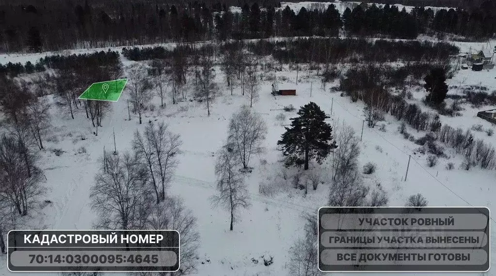 Участок в Томская область, Томский район, с. Коларово ул. Удачная, 23 ... - Фото 2