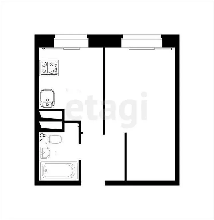 1-комнатная квартира: Липецк, улица Космонавтов, 9 (30.9 м) - Фото 1