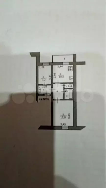 2-к. квартира, 34,8 м, 1/5 эт. - Фото 0