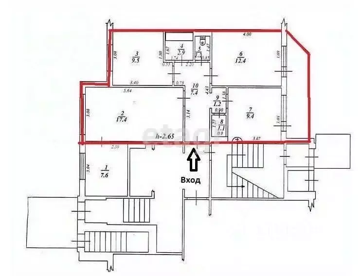 3-к кв. Сахалинская область, Южно-Сахалинск ул. М.А. Пуркаева, 51А ... - Фото 2