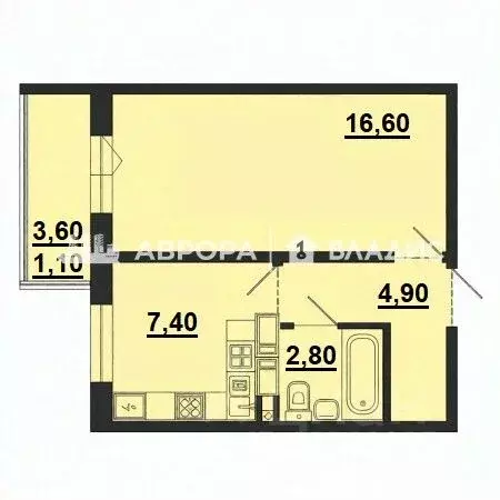 1-к кв. Челябинская область, Магнитогорск просп. Карла Маркса, 237/4 ... - Фото 2
