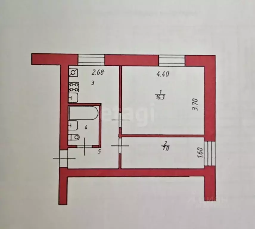 2-к кв. Владимирская область, Муром Совхозная ул., 84 (37.3 м) - Фото 2