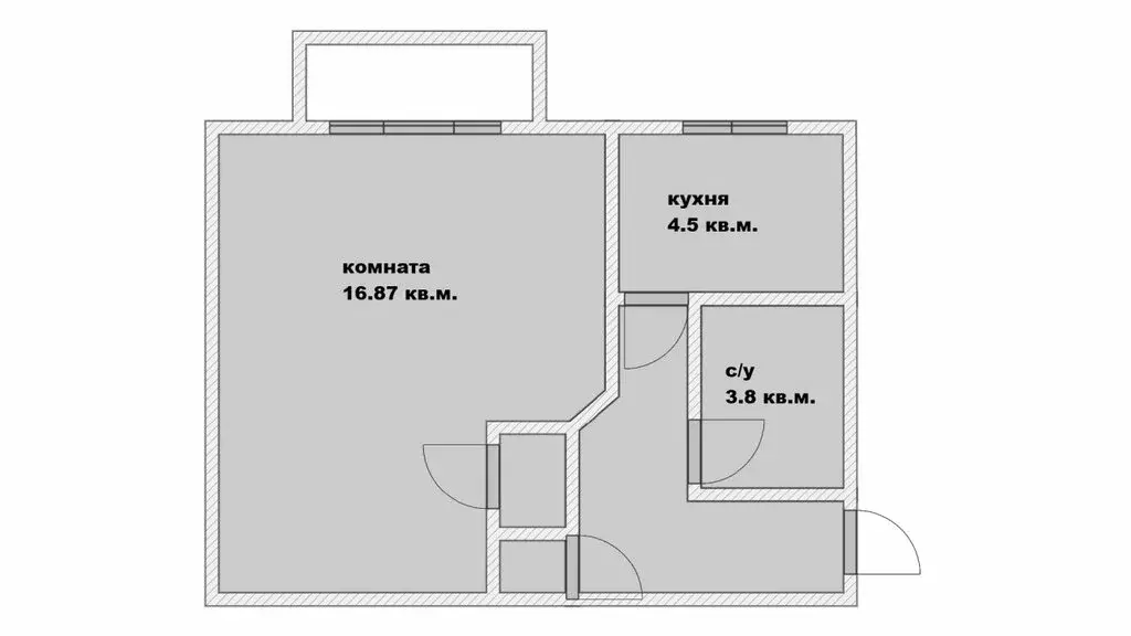 1-комнатная квартира: Фёдоровское, Шоссейная улица, 5 (30.4 м) - Фото 1