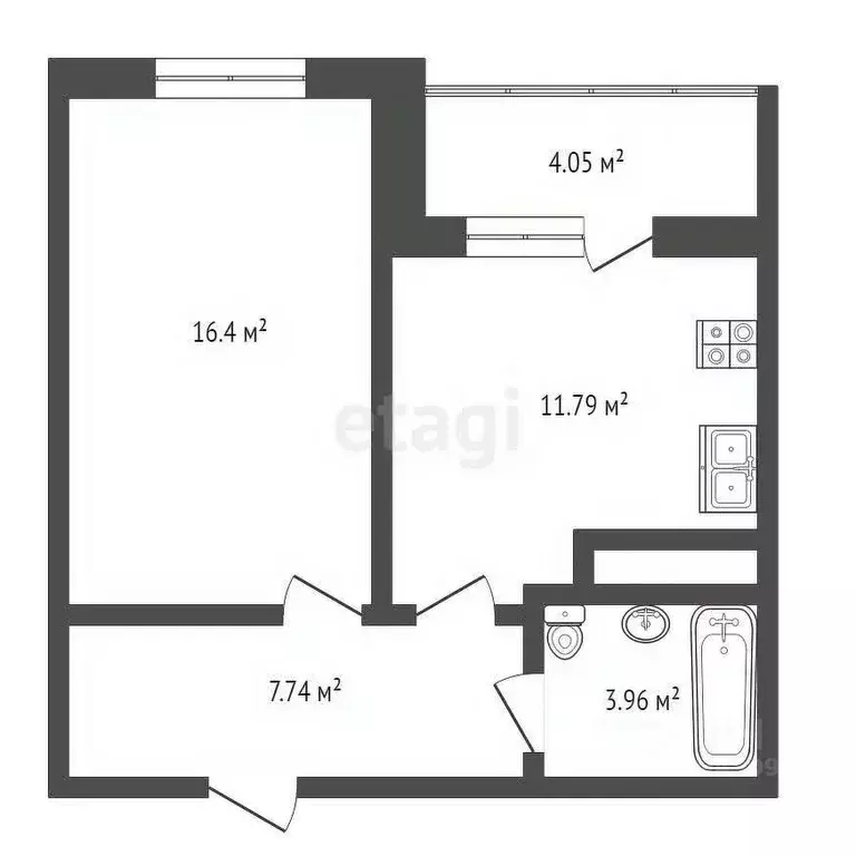 1-к кв. Мордовия, Саранск ул. Юрия Святкина, 12 (41.95 м) - Фото 0