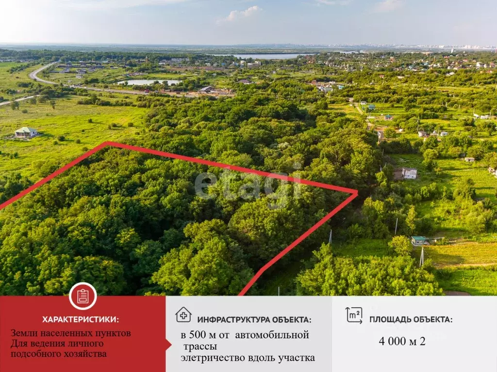 Участок в Хабаровский край, Хабаровский район, с. Краснореченское  ... - Фото 2