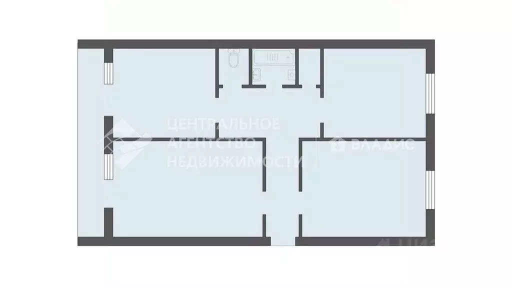 3-к кв. Рязанская область, Рязань ул. Кутузова, 12к1 (59.9 м) - Фото 2