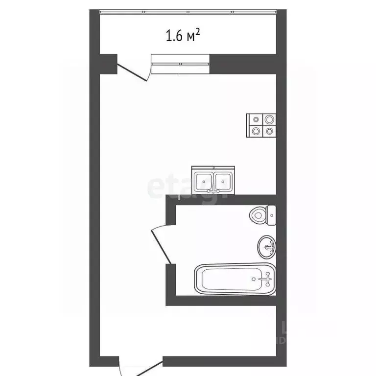 Студия Вологодская область, Вологда ул. Гагарина, 80В (30.0 м) - Фото 1