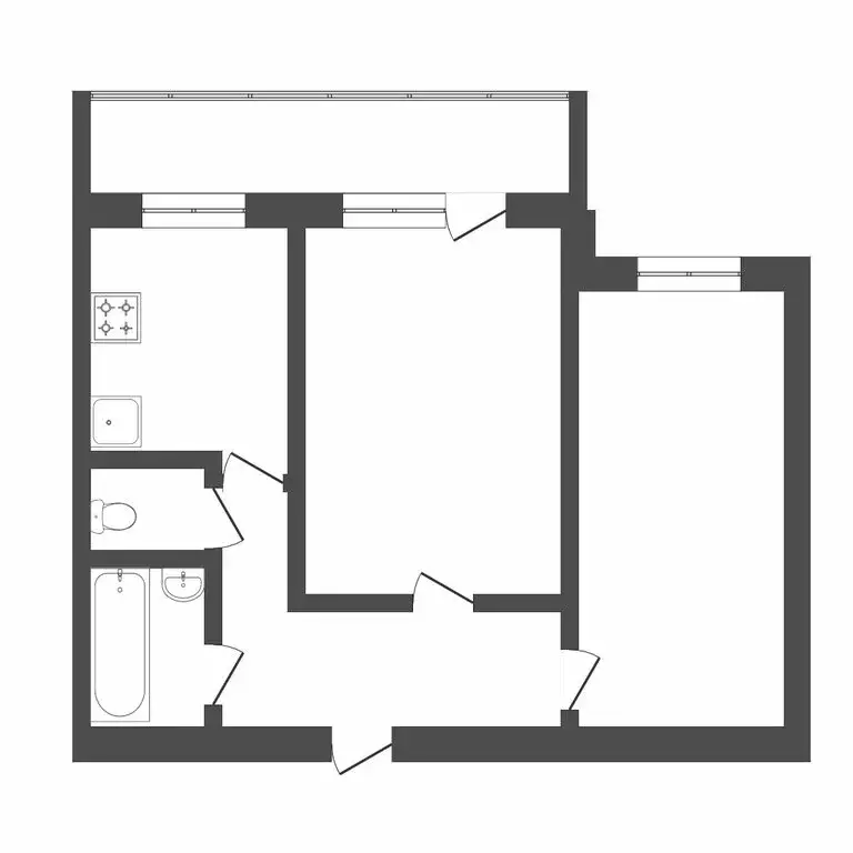 2-комнатная квартира: Боровский, улица Мира, 24 (48.8 м) - Фото 0