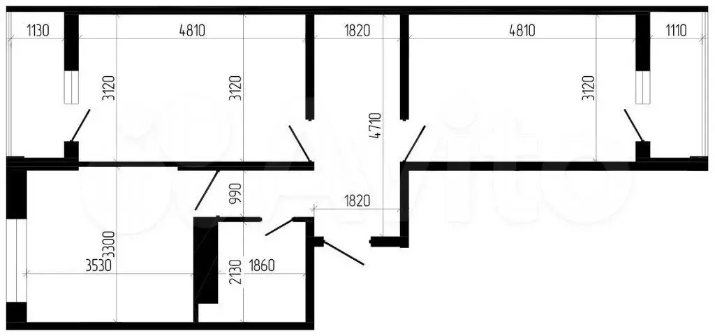 2-к. квартира, 61,9 м, 1/8 эт. - Фото 1