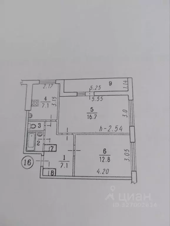 2-к кв. Омская область, Омск ул. Ватутина, 9А (48.4 м) - Фото 1