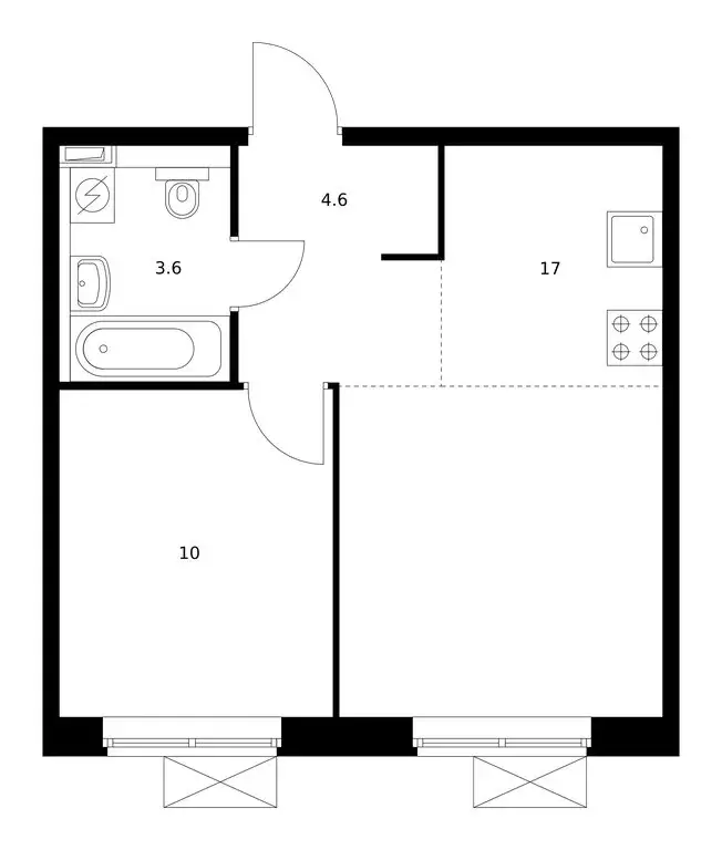 1-комнатная квартира: Котельники, микрорайон Парковый, жилой комплекс ... - Фото 1