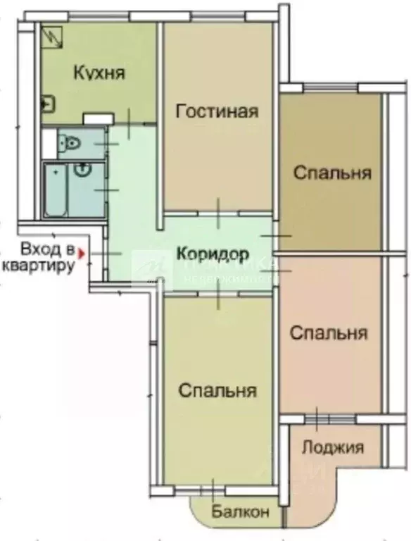 4-к кв. Московская область, Мытищи ул. Сукромка, 26 (92.4 м) - Фото 2