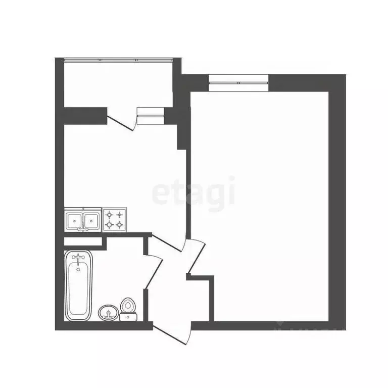 1-к кв. Ленинградская область, Мурино Всеволожский район, бул. ... - Фото 2