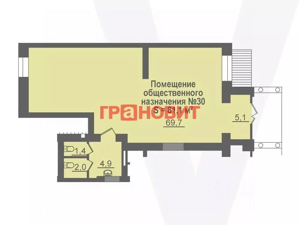 Помещение свободного назначения в Новосибирская область, Кольцово рп ... - Фото 1