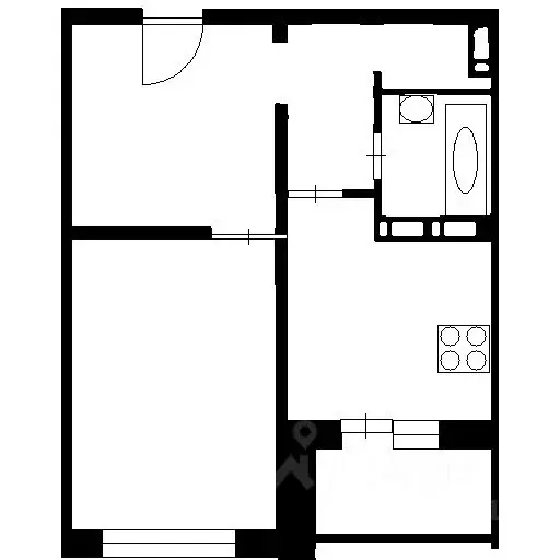 1-к кв. Воронежская область, Воронеж ул. Ключникова, 6 (37.8 м) - Фото 2