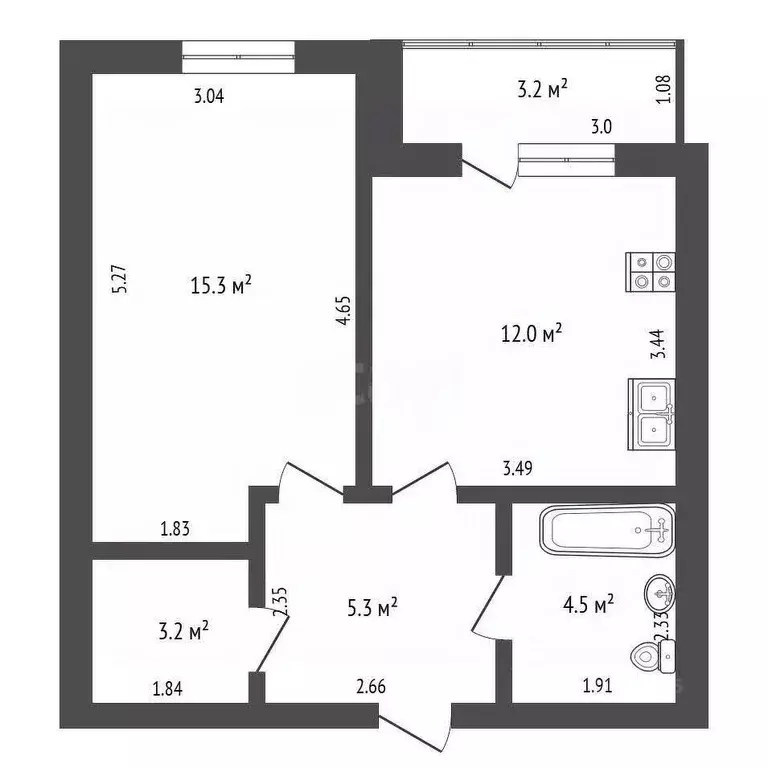 1-к кв. Калужская область, Калуга ул. Изумрудная, 24 (41.3 м) - Фото 2