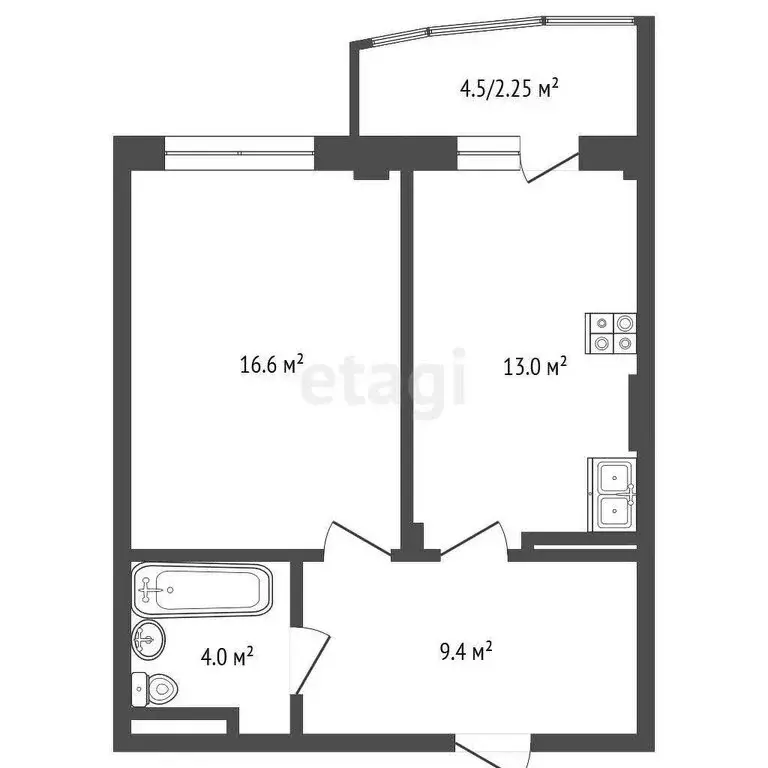 1-комнатная квартира: Чебоксары, Ярмарочная улица, 17 (43.7 м) - Фото 1