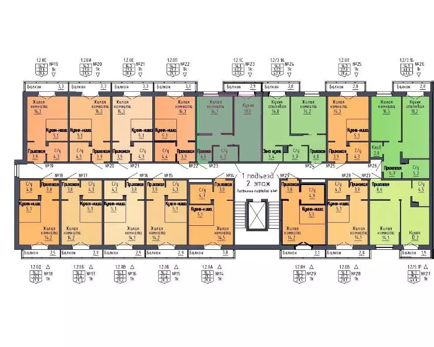 1-к кв. Свердловская область, Екатеринбург ул. Тюльпановая, 12 (27.9 ... - Фото 2