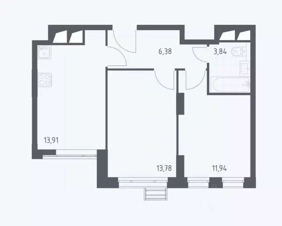 2-к кв. Московская область, Красногорск ул. Тенистых Аллей, 1к1 (49.4 ... - Фото 2