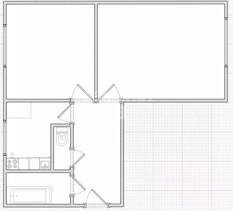 2-к кв. Пензенская область, Пенза ул. Пушкина, 29 (44.4 м) - Фото 2