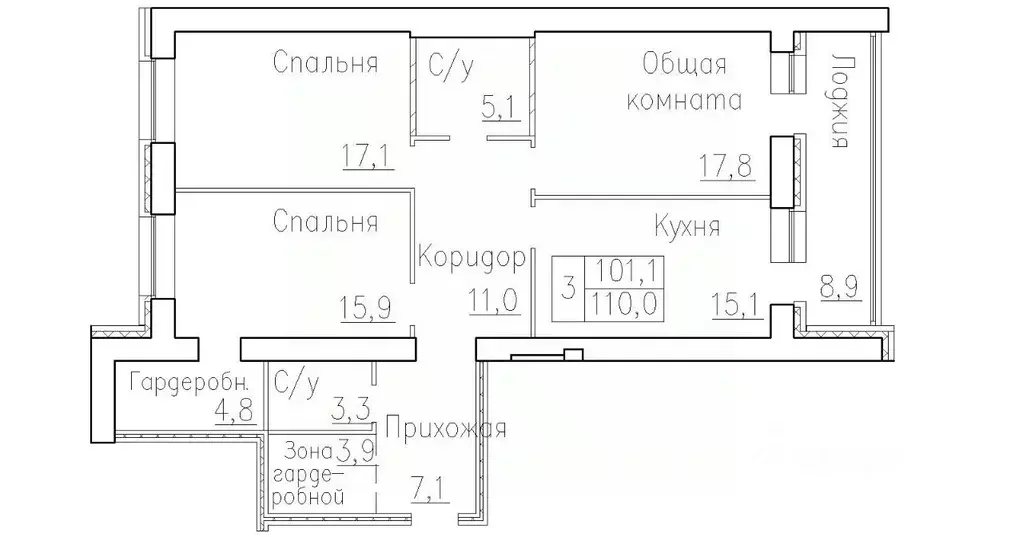 3-к кв. Новосибирская область, Новосибирский район, Краснообск рп, 3-й ... - Фото 1