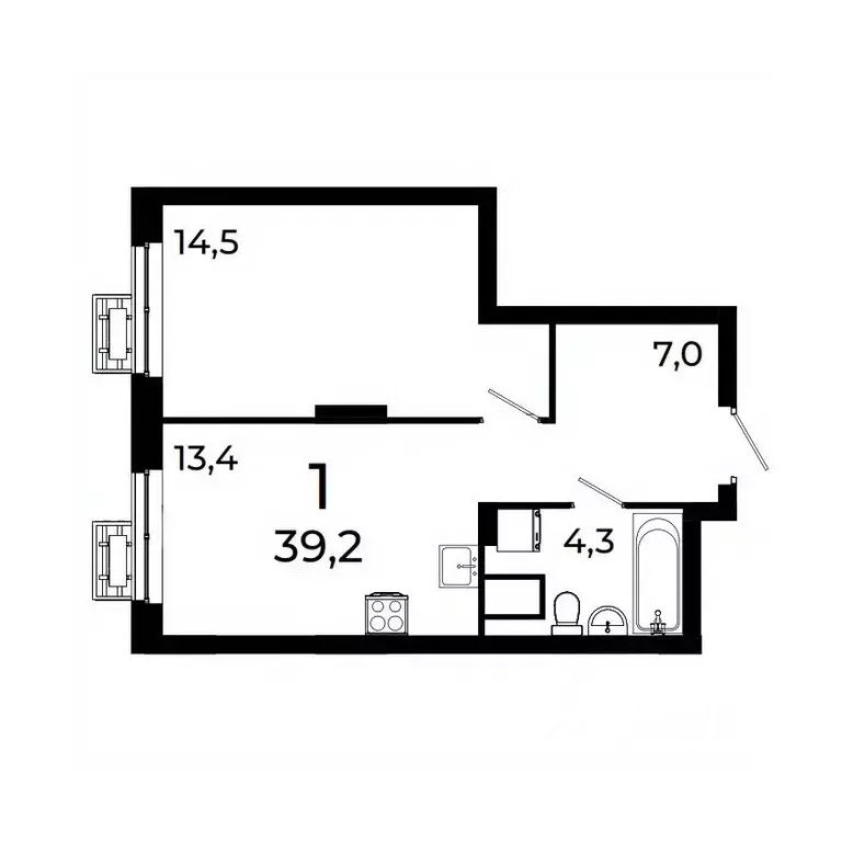1-к кв. Нижегородская область, Нижний Новгород ул. Коперника, 15 (39.0 ... - Фото 0
