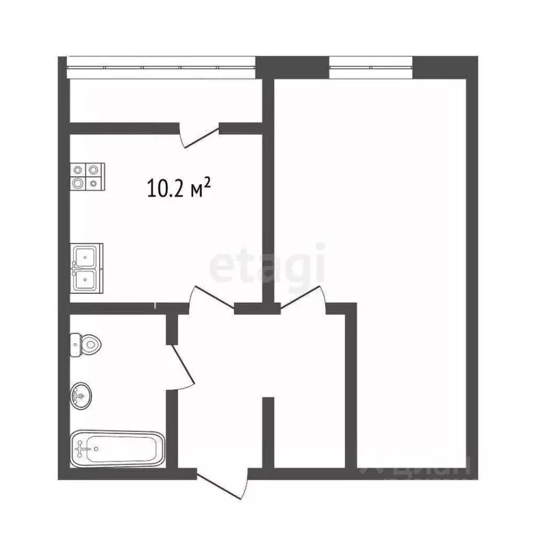1-к кв. Ярославская область, Рыбинск Волочаевская ул., 44А (40.5 м) - Фото 1