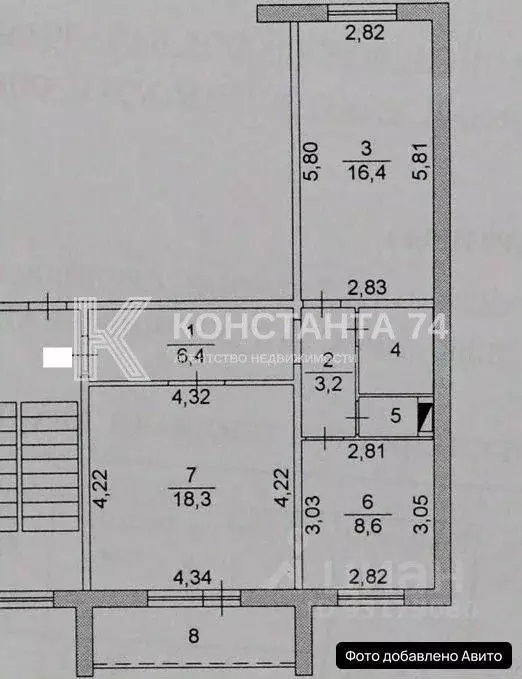 2-к кв. Челябинская область, Челябинск ул. Сулимова, 94в (57.0 м) - Фото 2