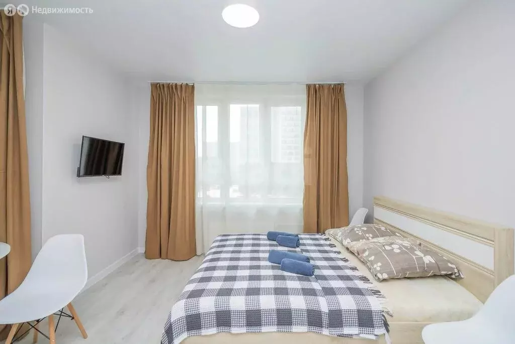 Квартира-студия: Тюмень, микрорайон Зарека, улица Лермонтова, 6 (30.2 ... - Фото 2