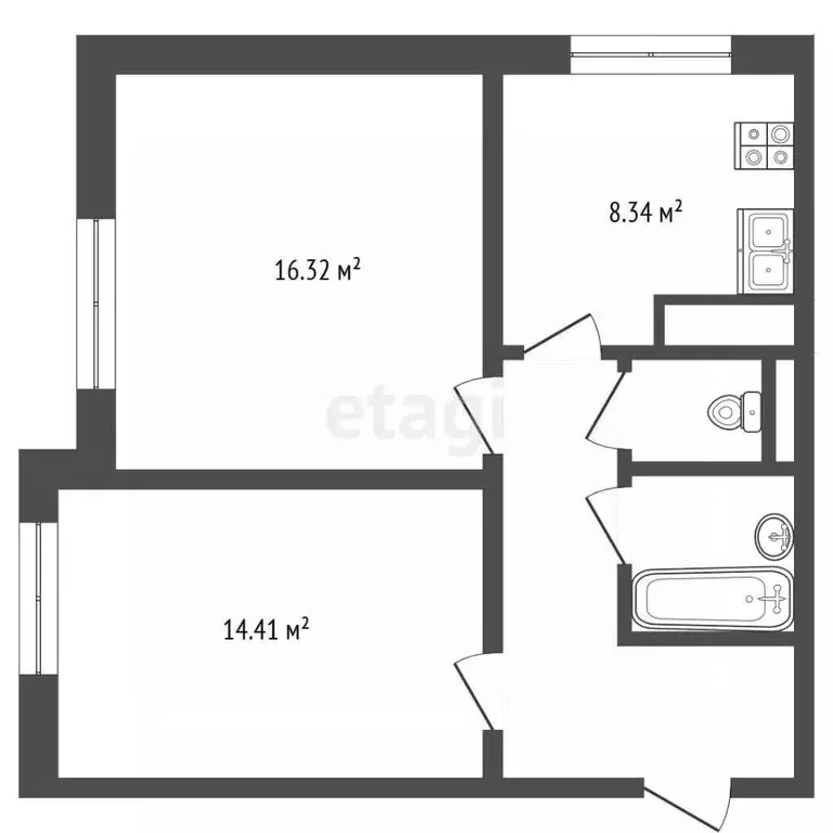 2-к кв. Московская область, Балашиха ул. Дубовая, 10 (52.0 м) - Фото 2