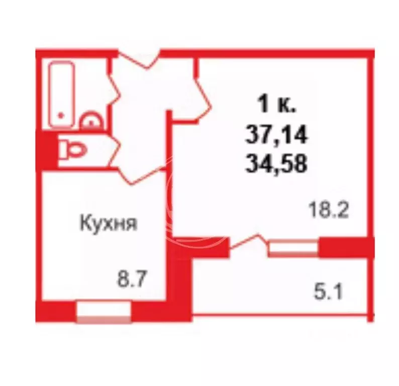 1-к кв. Алтайский край, Барнаул Власихинская ул., 85 (37.1 м) - Фото 2