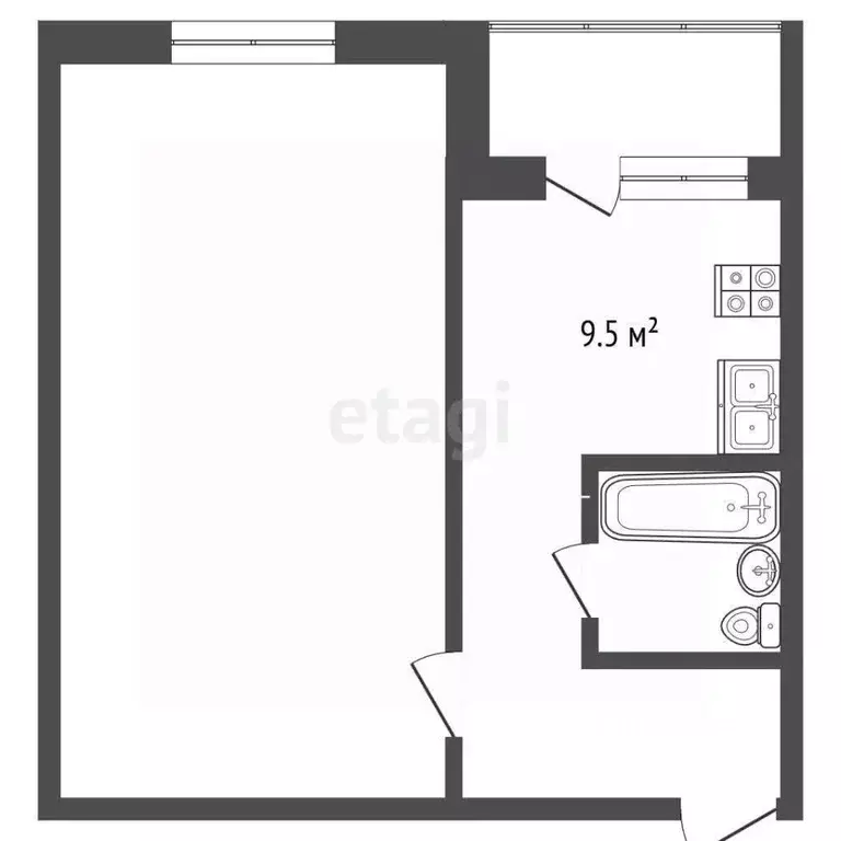 1-к кв. Ярославская область, Ярославль ул. Дядьковская, 52 (39.5 м) - Фото 2