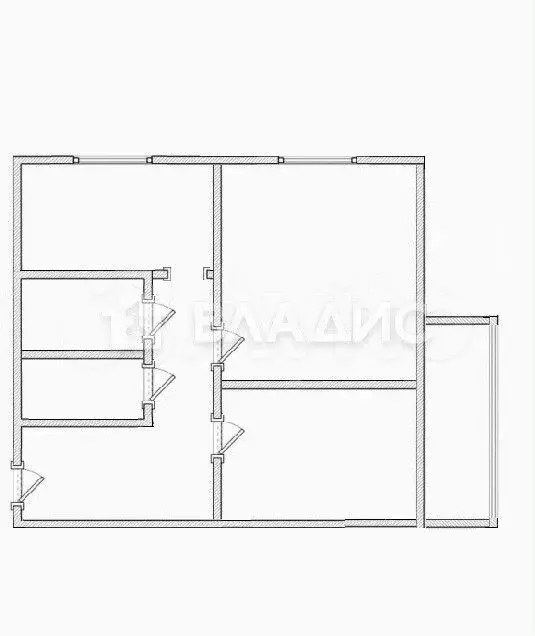 1-к. квартира, 31 м, 5/5 эт. - Фото 0