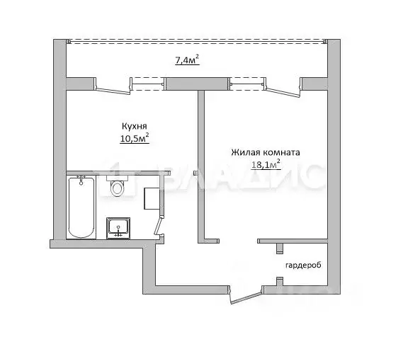1-к кв. Брянская область, Брянский район, пос. Мичуринский ул. Андрея ... - Фото 2