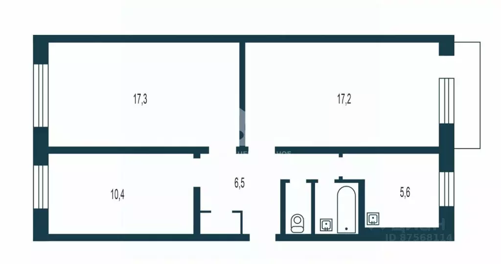 3-к кв. Новосибирская область, Искитим Индустриальный мкр, 18 (61.1 м) - Фото 2