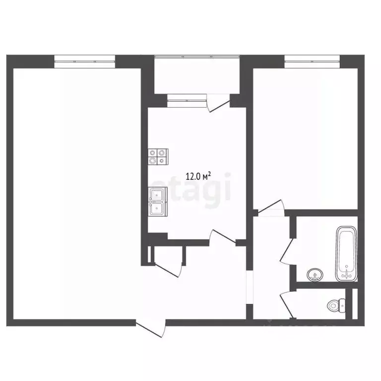 2-к кв. Коми, Усинск Пионерская ул., 16 (57.2 м) - Фото 2