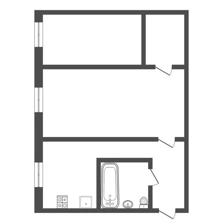 2-комнатная квартира: Узловая, квартал 50 лет Октября, 2 (45.1 м) - Фото 0