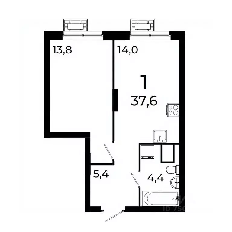 1-к кв. Нижегородская область, Нижний Новгород ул. Коперника, 15 (37.5 ... - Фото 1